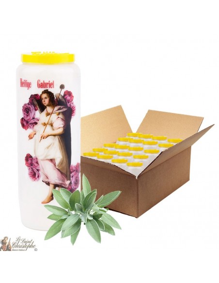Vela de Novena San Gabriel perfumada con salvia - 3 - 20 piezas