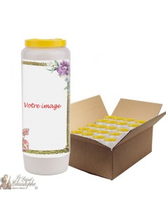 Bougie de neuvaine pour défunt - personnalisable - 20 pièces