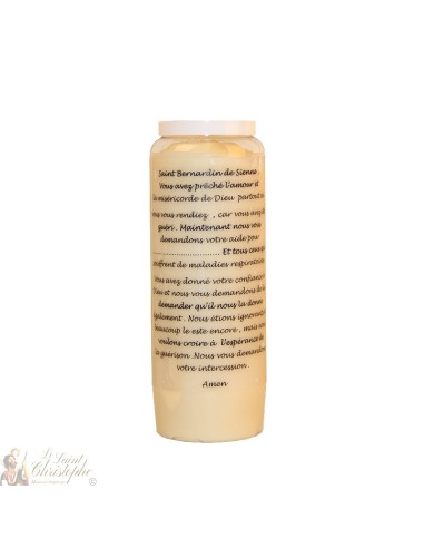 Novena Candle Saint Bernardine of Siena scented with myrrh - 20 pieces