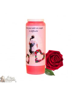 Vela de Novena - Ayudando a una pareja en dificultades con el aroma de la rosa