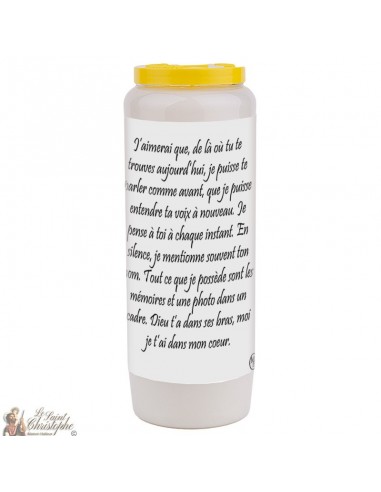 Candela Novena per il defunto 3 - personalizzabile