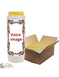 Bougie de neuvaine pour défunt 3 - personnalisable - 20 pièces