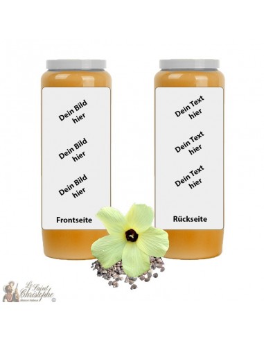 Candela Novena Muschio profumato all'arancia - personalizzabile - scatola 20 pezzi