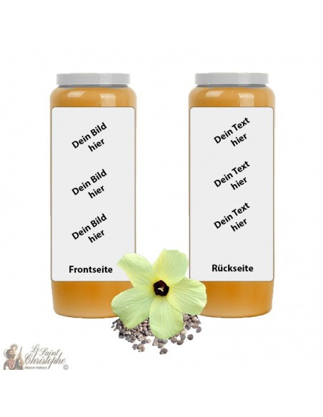 Candela Novena Muschio profumato all'arancia - personalizzabile - scatola 20 pezzi