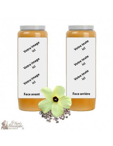 Candela Novena Muschio profumato all'arancia - personalizzabile - scatola 20 pezzi