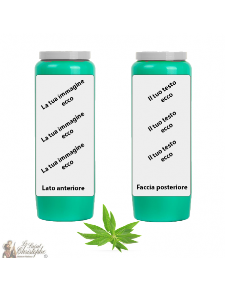 Candela novena profumata alla verbena - personalizzabile - scatola 20 pezzi