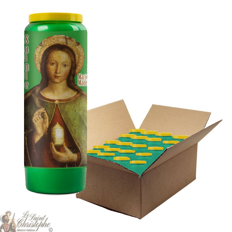 Candle of green novena to Saint Mary Magdalene - 20 pieces