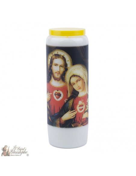 Sacred Heart of Jesus and Mary Novena Candles