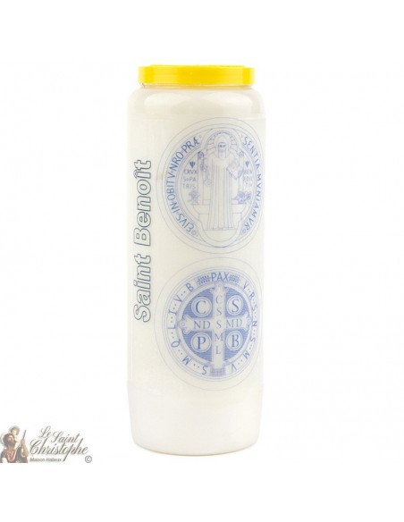 Novena candle with the medal of Saint Benedict - 2