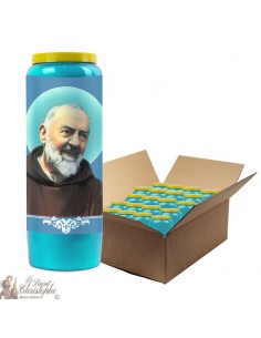 Padre Pio Blue Novena Candles - 20 pieces