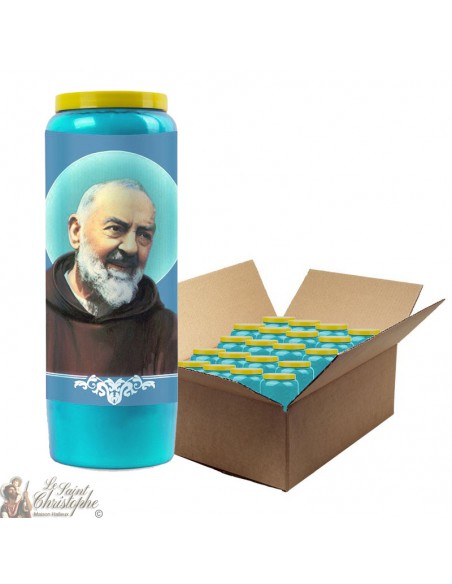 Padre Pio Blue Novena Candles - 20 pieces