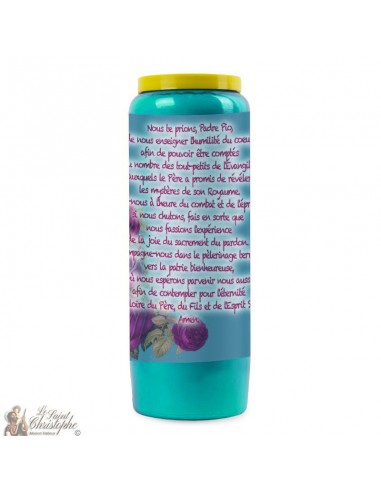 Padre Pio Blue Novena Candles - 20 pieces