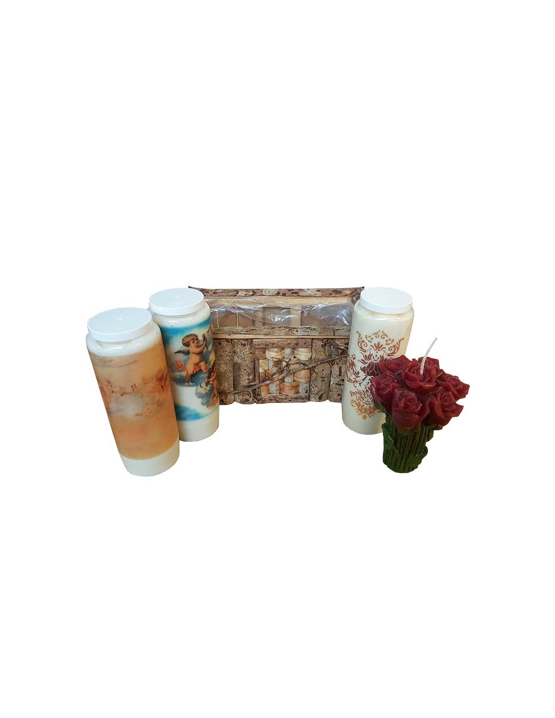 Novena candle basket Rectangular