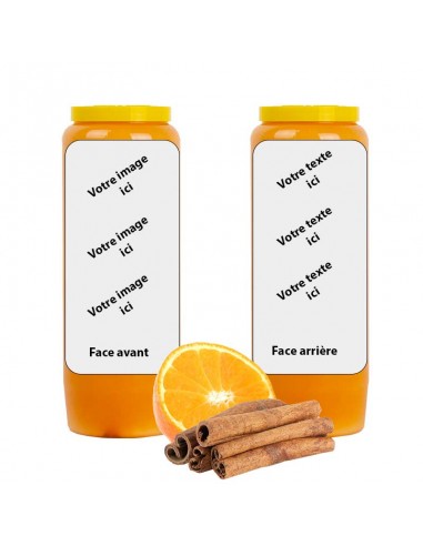 Candela Novena profumo arancia-cannella - personalizzabile - scatola 20 pezzi