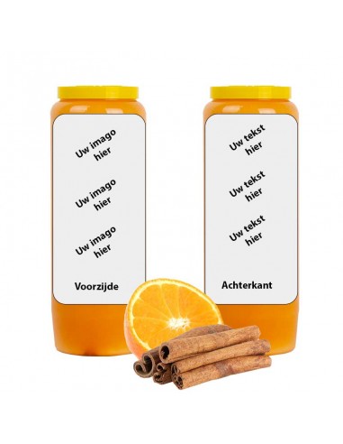Candela Novena profumo arancia-cannella - personalizzabile - scatola 20 pezzi