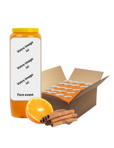 Novena candle Orange Cinnamon scent - customizable - box 20 pieces