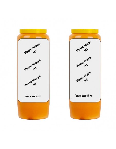 Bougie de neuvaine avec votre image et texte - personnalisable