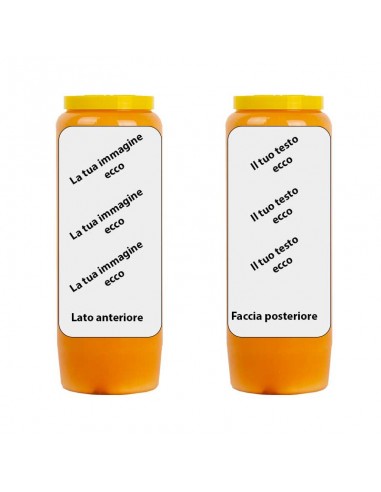 Bougie de neuvaine avec votre image et texte - personnalisable