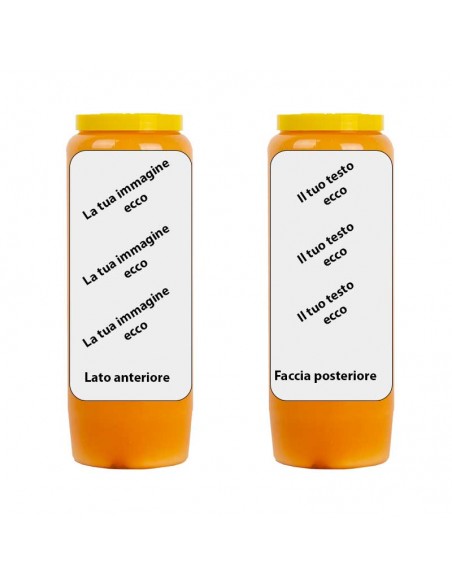 Bougie de neuvaine avec votre image et texte - personnalisable