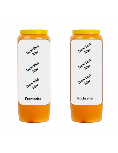 Bougie de neuvaine avec votre image et texte - personnalisable
