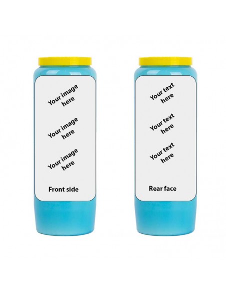 Bougie de neuvaine avec votre image et texte - personnalisable