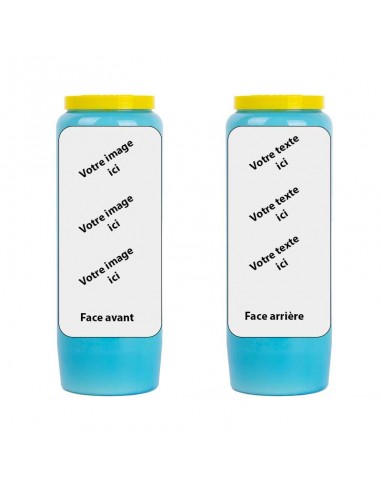 Vela de novena con tu imagen y texto - personalizable