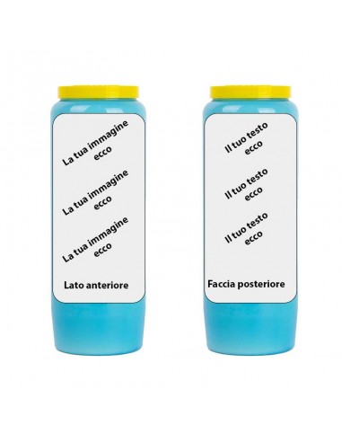 Bougie de neuvaine avec votre image et texte - personnalisable