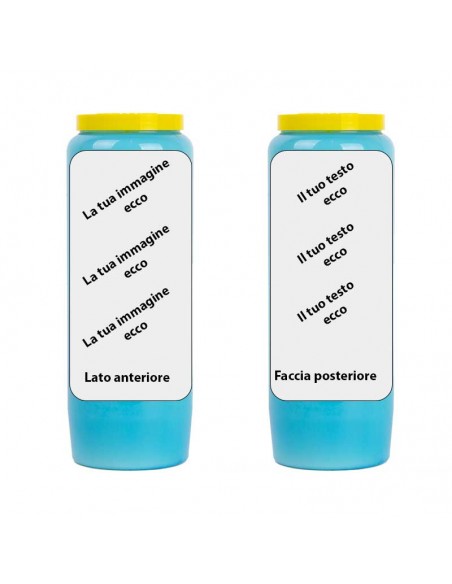 Bougie de neuvaine avec votre image et texte - personnalisable