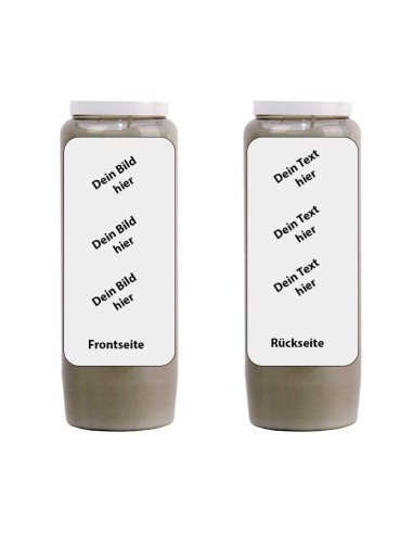 Bougie de neuvaine avec votre image et texte - personnalisable