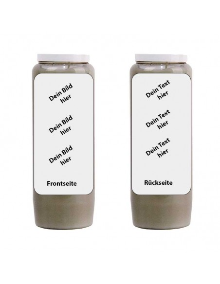 Vela de novena con tu imagen y texto - personalizable