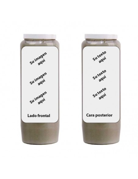 Novena kaars met uw afbeelding en tekst - aanpasbaar