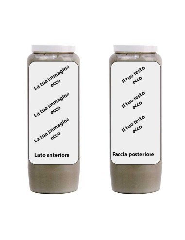 Bougie de neuvaine avec votre image et texte - personnalisable