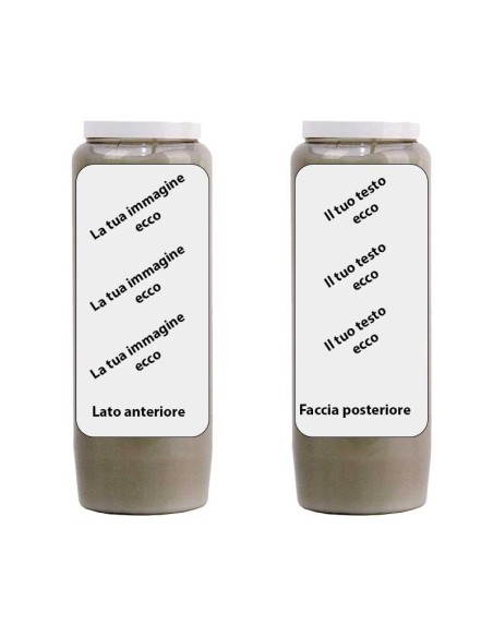 Bougie de neuvaine avec votre image et texte - personnalisable