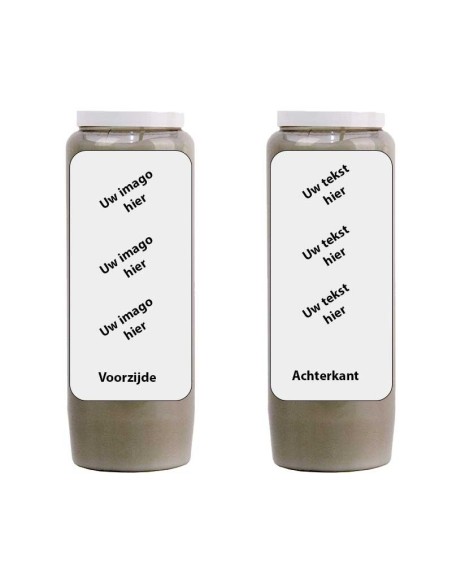 Bougie de neuvaine avec votre image et texte - personnalisable