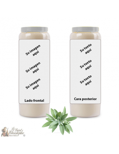 Novena kaars Salie geur - personaliseerbaar - doos 20 stuks