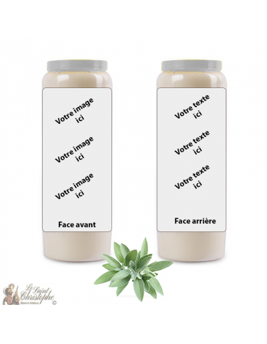 Novena kaars Salie geur - personaliseerbaar - doos 20 stuks