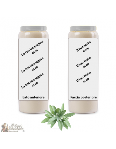 Vela Novena aroma Salvia - personalizable - caja 20 unidades