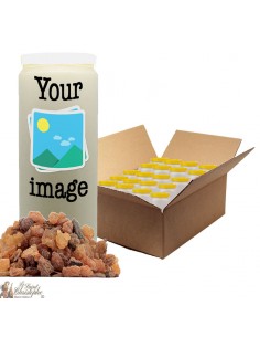 Vela de novena con aroma a mirra - personalizable - caja de 20 unidades