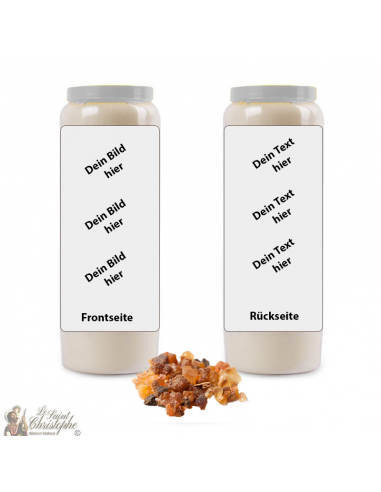 Novena candle Myrrh scented - customizable - box 20 pieces