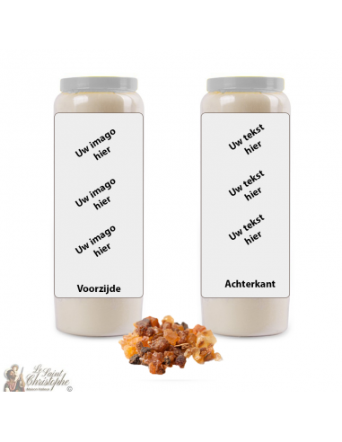 Novena candela Mirra profumata - personalizzabile - scatola 20 pezzi