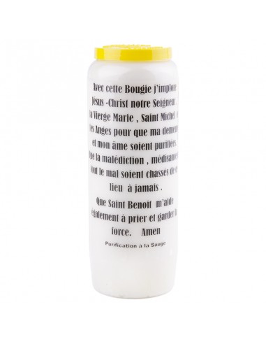 Novena candle of purification scented with sage - Box 20 pcs