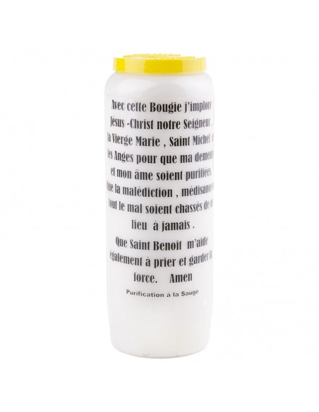 Novena candle of purification scented with sage - Box 20 pcs