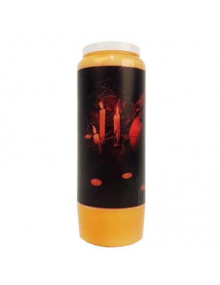 Candela novena arancione di Halloween - zucche di Samhain trasparenti