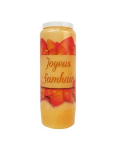 Bougie de neuvaine orange Halloween - Samhain