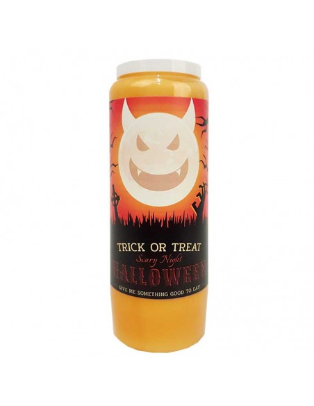 Candela novena arancione di Halloween - Trick or Treat