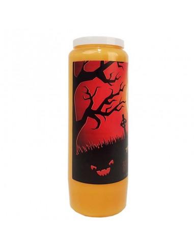 Halloween orange novena candle - Trick or Treat