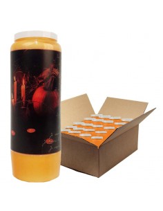 Halloween oranje novenen kaarsen - Samhain pompoenen 2 - doos 20 st.