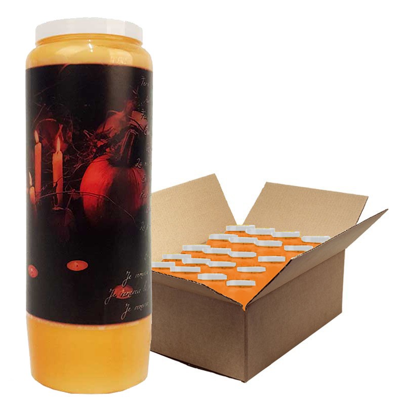 Candele arancioni di Halloween novena - zucche di Samhain 2 - cartone 20 pezzi