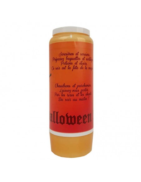 Halloween orange novena candles - Witch - carton 20 pieces
