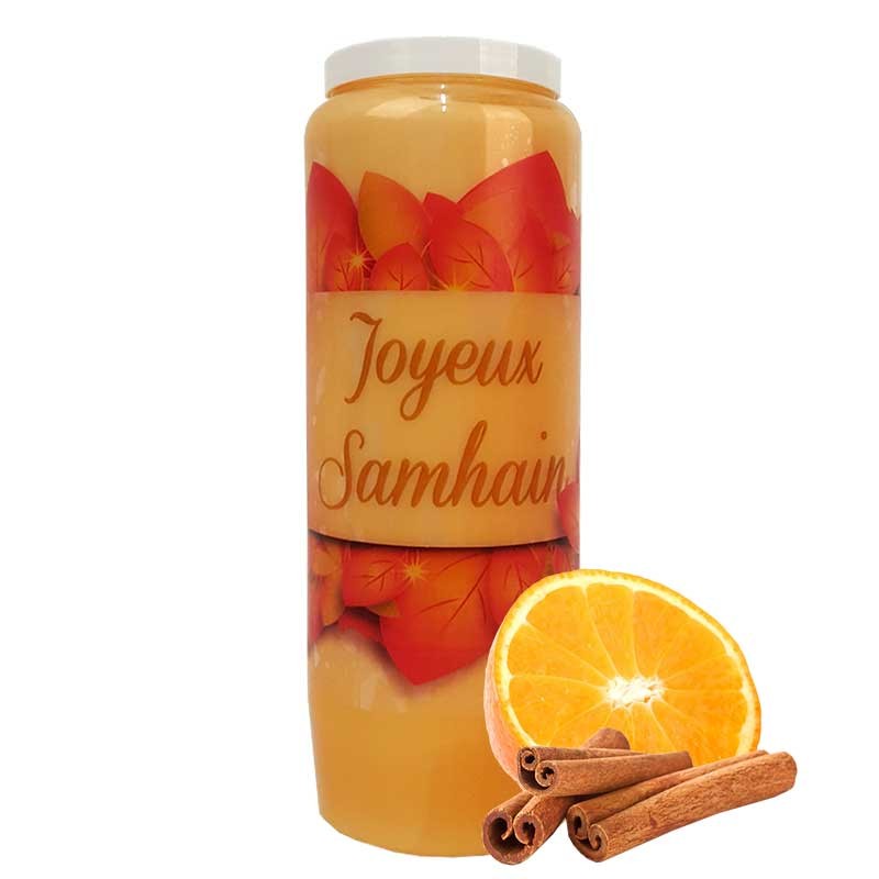 Vela de la novena de Halloween con aroma a naranja y canela - Samhain